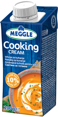 MEGGLE сметана за готвене 10% масленост, 200&nbsp;г