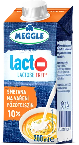 MEGGLE сметана за готвене Без лактоза 10% масленост, 200&nbsp;г